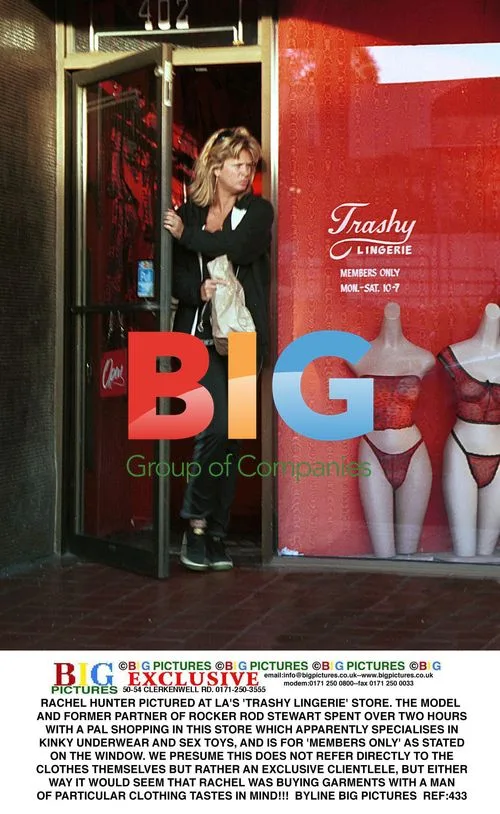 Rachel Hunter Visits Lingerie Store