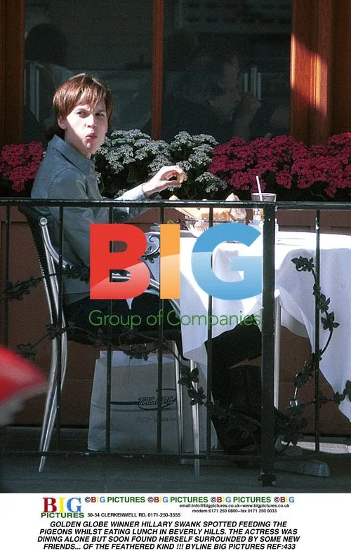 Hillary Swank Feeds Pigeons in Beverly Hills