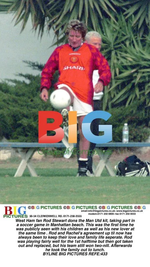 Rod Stewart plays in charity match