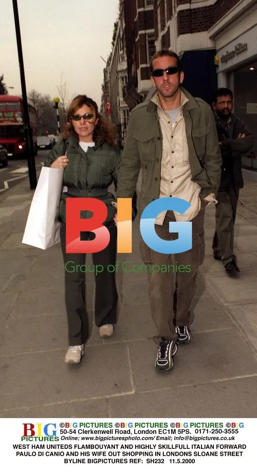 Paulo Di Canio and Wife Shopping in London