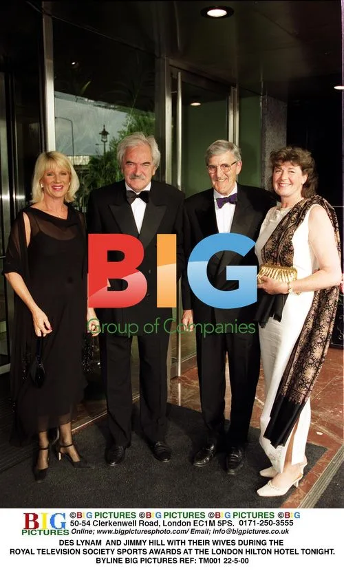 Des Lynam and Jimmy Hill with wives at RTS Sports Awards
