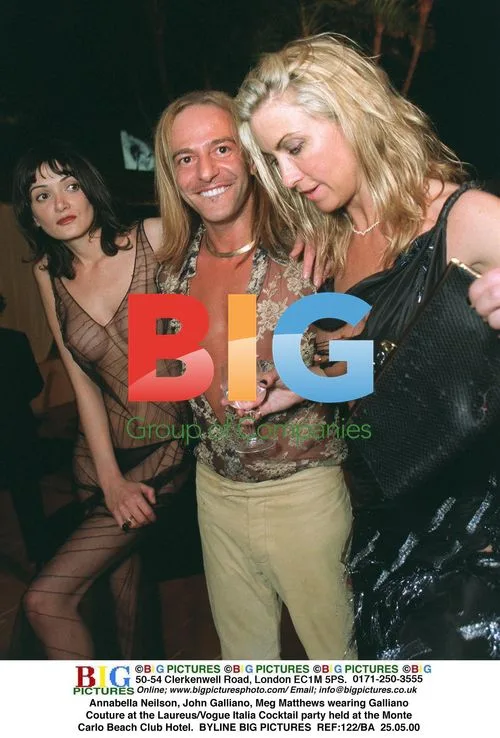Annabella Neilson, John Galliano, Meg Matthews at Laureus/Vogue Italia Cocktail Party