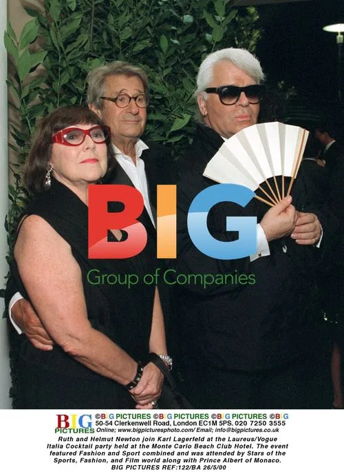 Ruth, Helmut Newton, and Karl Lagerfeld at Laureus/Vogue Italia Party
