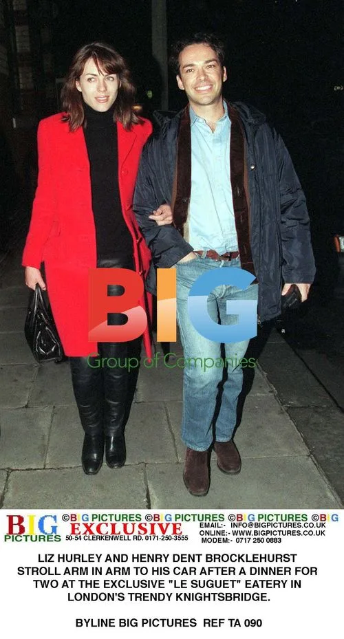 Liz Hurley and Henry Dent-Brocklehurst Dine in Knightsbridge
