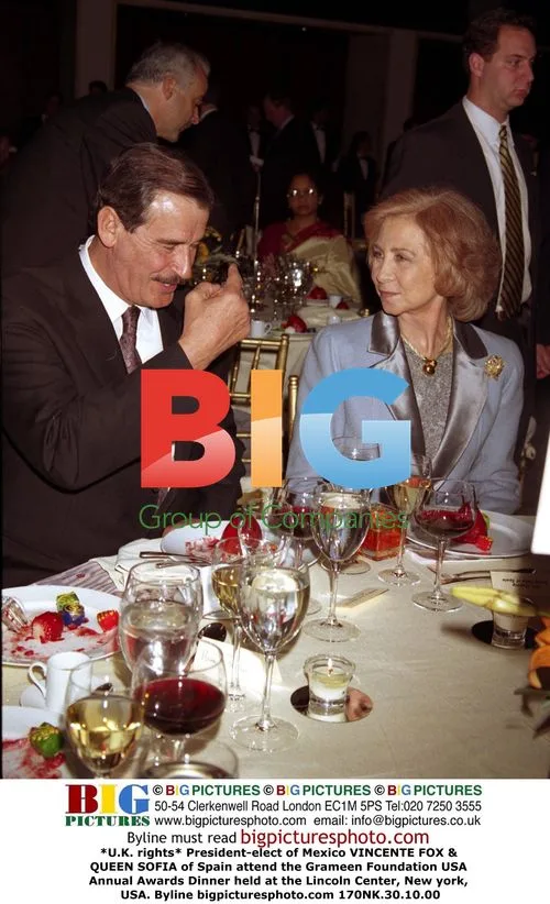 Vincente Fox & Queen Sofia attend Grameen Foundation Dinner