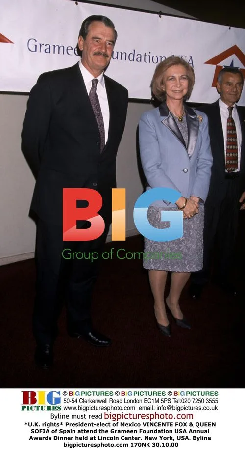 President-elect of Mexico with Queen of Spain at Grameen Awards