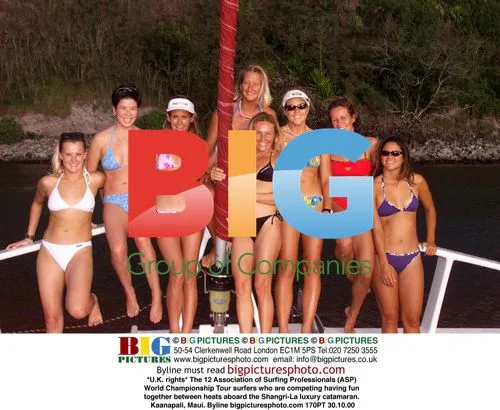 ASP World Championship Tour Surfers on Catamaran