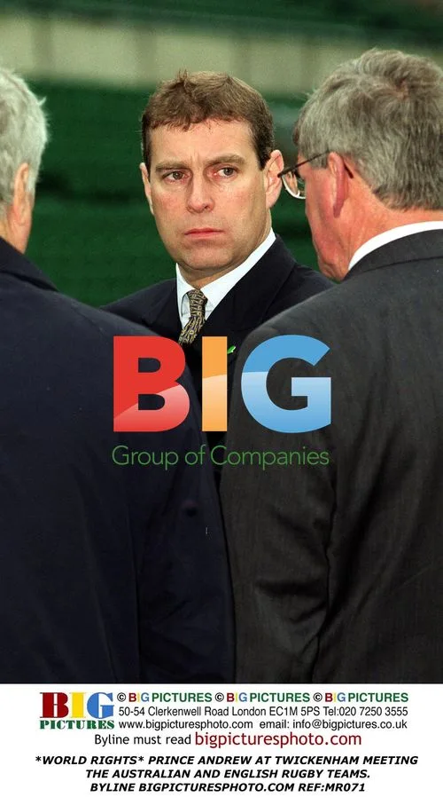 Prince Andrew Meets Australian and English Rugby Teams