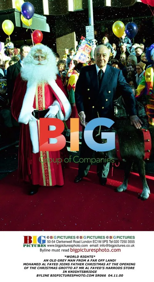 Mohamed Al Fayed and Father Christmas at Harrods
