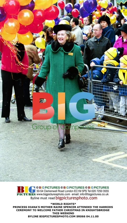 Princess Diana's mother Raine Spencer at Harrods