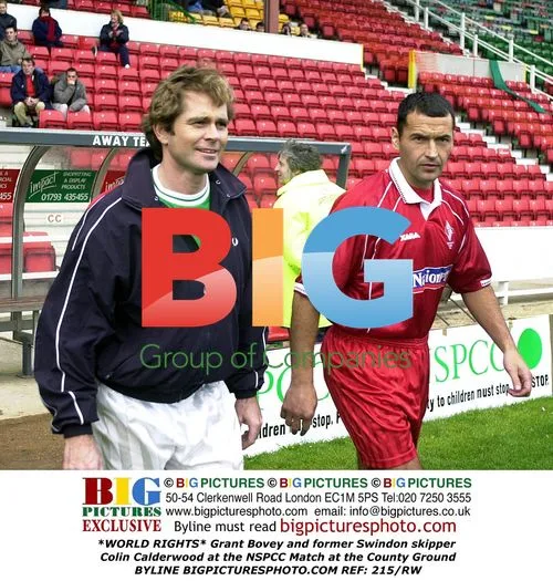 Grant Bovey and Colin Calderwood at NSPCC Charity Match
