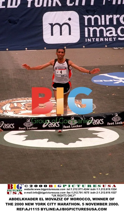 Abdelkhader El Movaziz of Morocco, 2000 NYC Marathon Winner