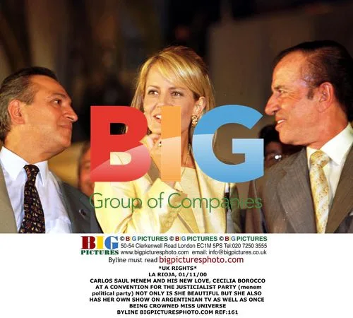 Carlos Menem and Cecilia Borocco at Justicialist Party Convention