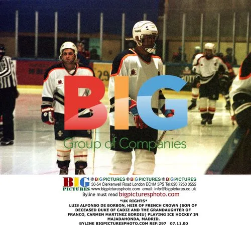 Luis Alfonso de Borbon Playing Ice Hockey