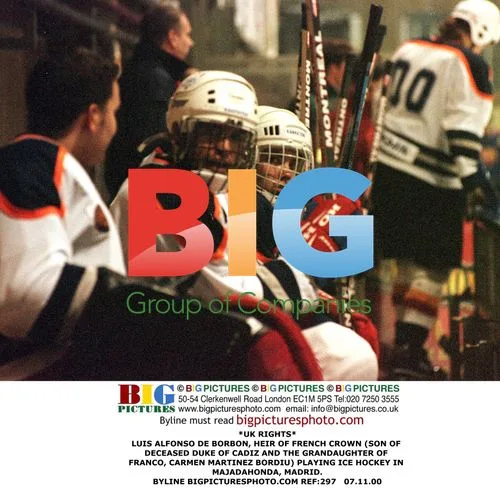 Luis Alfonso de Borbon plays ice hockey in Madrid