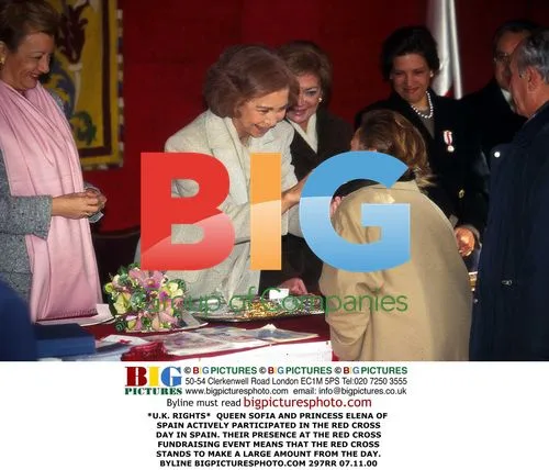 Queen Sofia and Princess Elena at Red Cross Event