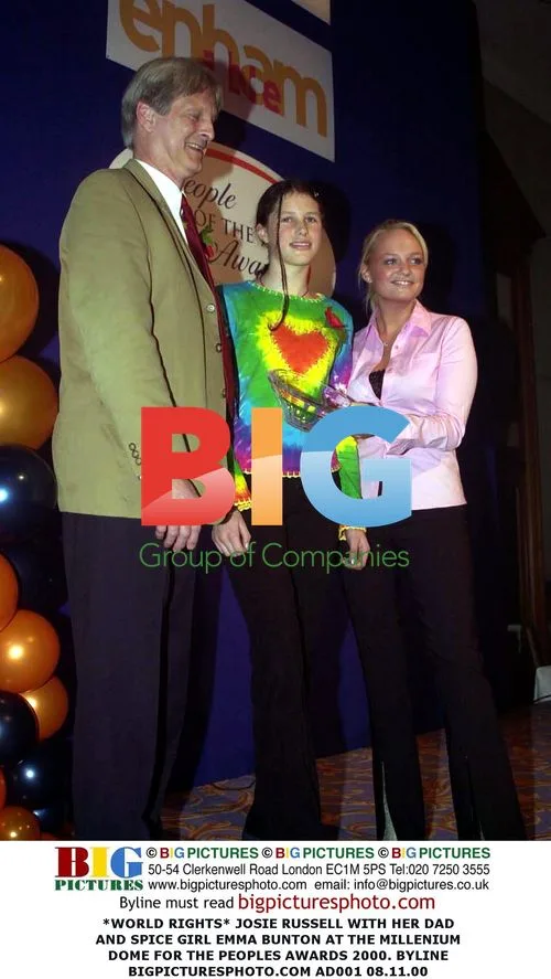 Josie Russell with Dad and Emma Bunton