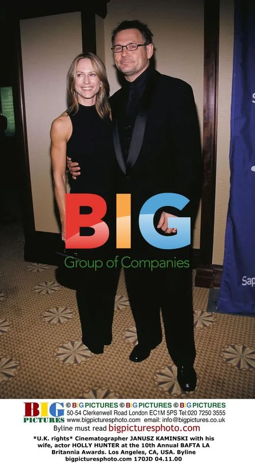 Janusz Kaminski and Holly Hunter at BAFTA LA Britannia Awards