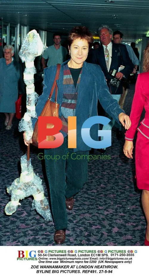 Zoe Wannamaker at London Heathrow