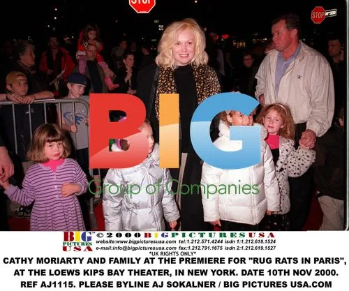 Cathy Moriarty and Family at "Rug Rats in Paris" Premiere