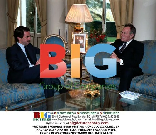 George Bush Visiting Oncologic Clinic in Madrid
