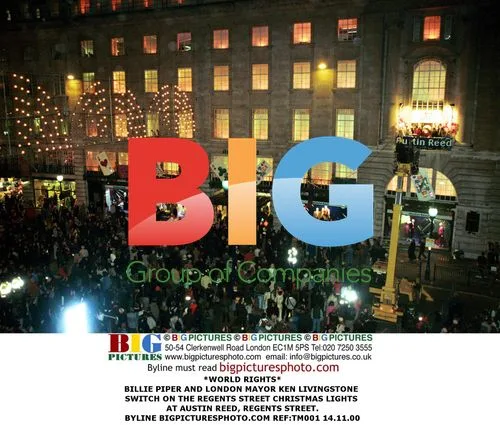 Billie Piper and Ken Livingstone light up Regents Street