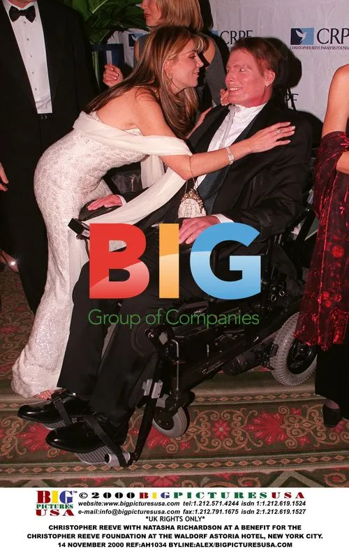 Christopher Reeve and Natasha Richardson at Benefit