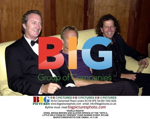 Sting, Bryan Brown, and Aliater Spence at Fundraiser