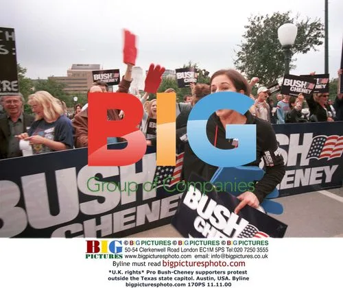 Pro Bush-Cheney Protest in Austin, Texas