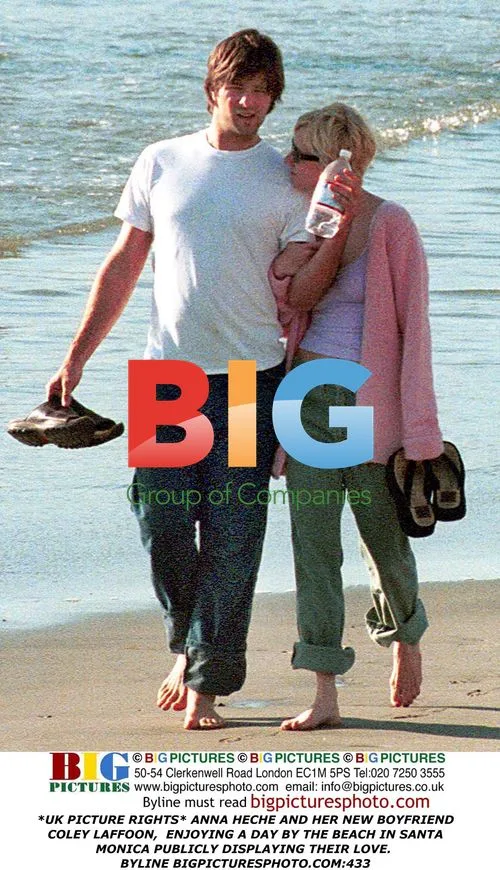 Anna Heche and new boyfriend Coley Laffoon at the beach