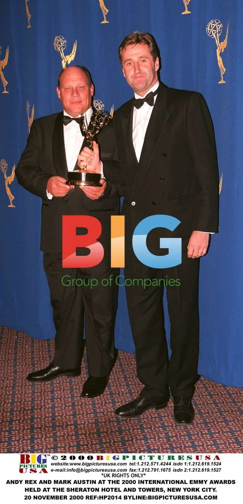 Andy Rex and Mark Austin at 2000 Emmy Awards