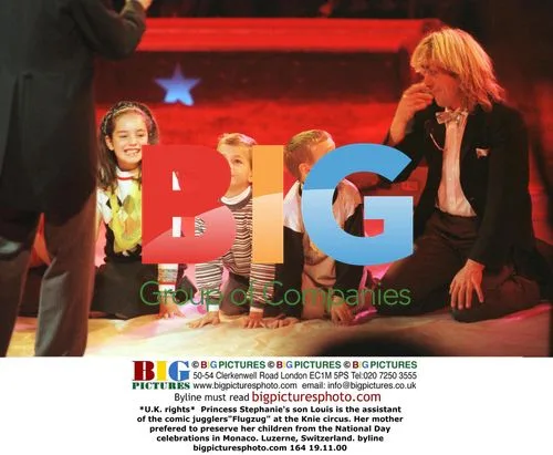Princess Stephanie's son assists jugglers