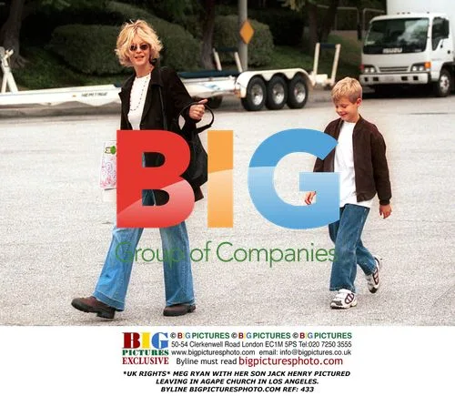 Meg Ryan and Son Jack Henry Leaving Church