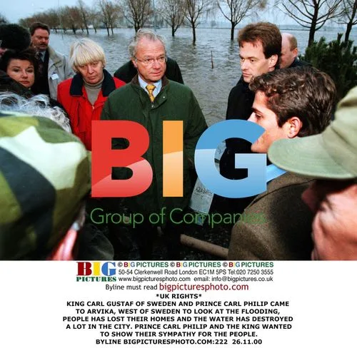 King Carl Gustaf and Prince Carl Philip Visit Flood Zone
