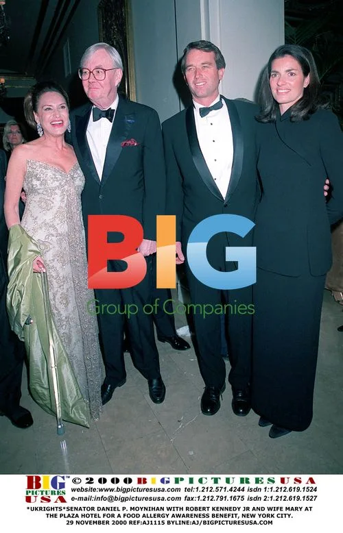 Senator Moynihan With the Kennedys at Food Allergy Benefit