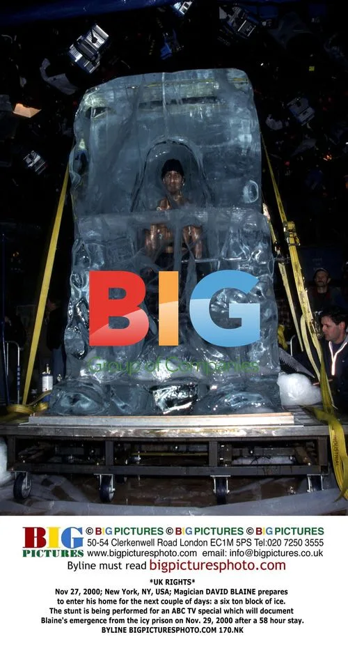 David Blaine in Ice Block Stunt