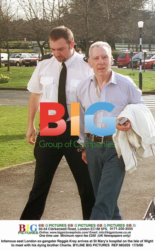 Reggie Kray visits dying brother Charlie at hospital
