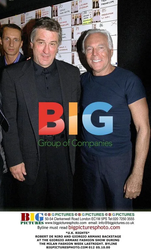 Robert De Niro and Giorgio Armani Backstage at Armani Fashion Show