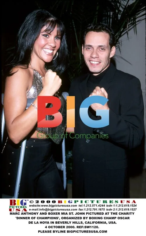 Marc Anthony and Mia St. John at Charity Dinner