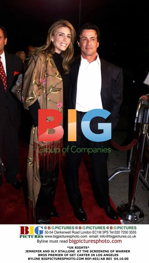 Jennifer and Sly Stallone at Get Carter Premiere