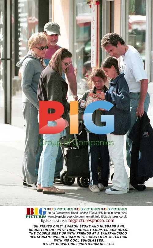 Sharon Stone and family out in San Francisco