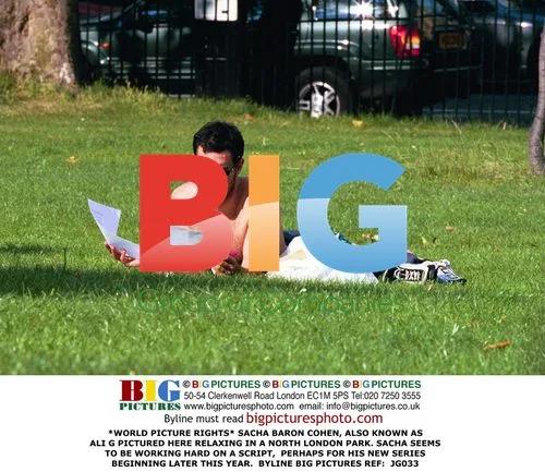 Sacha Baron Cohen Relaxing in North London Park