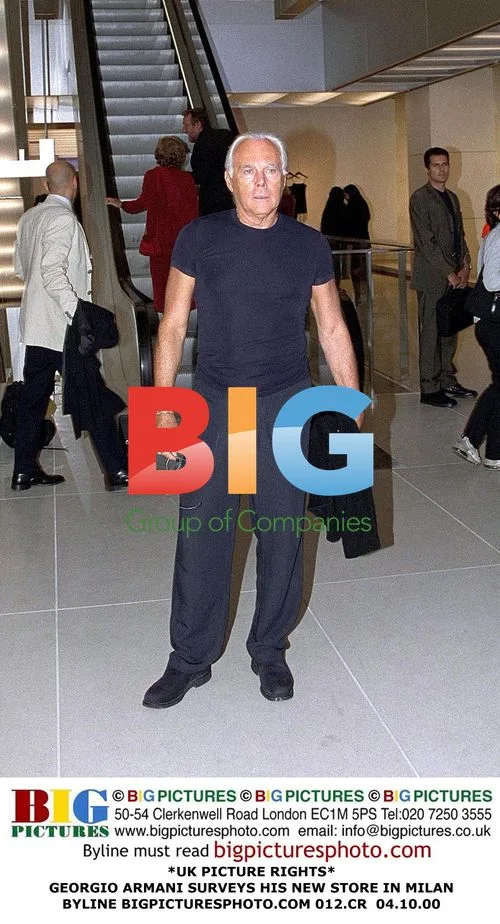 Georgio Armani Surveys New Milan Store