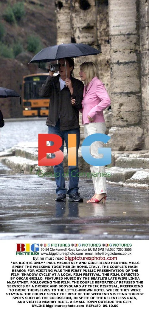 Paul McCartney and Heather Mills in Rome