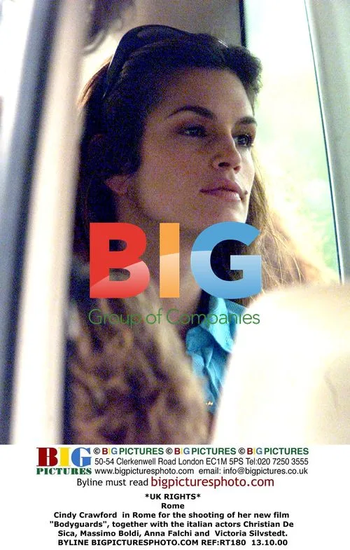 Cindy Crawford on Rome Film Set
