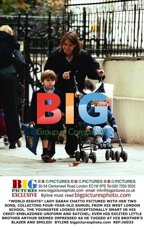 Lady Sarah Chatto with sons at school
