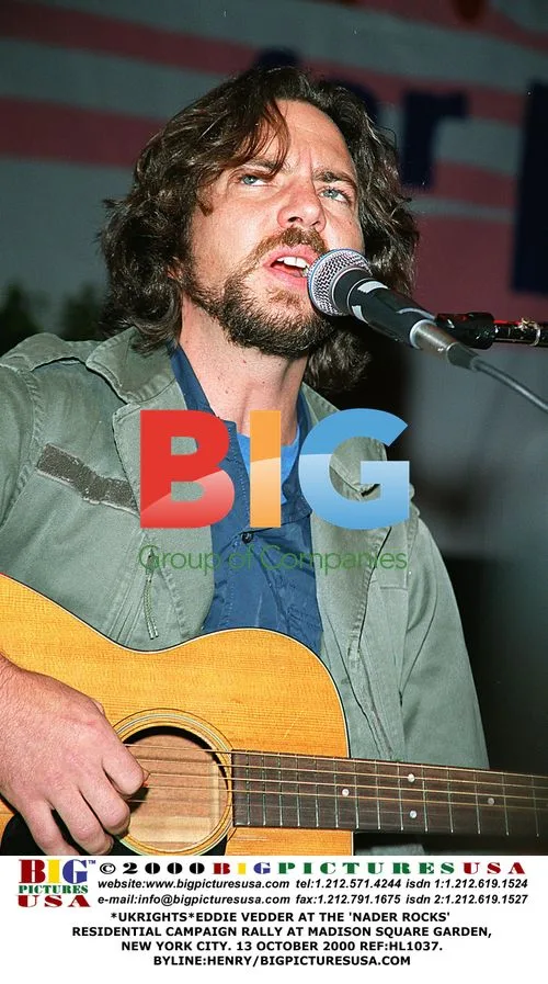 Eddie Vedder at 'Nader Rocks' Rally