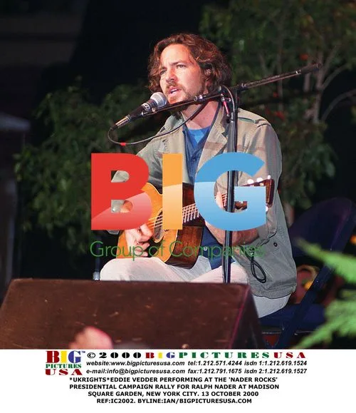 Eddie Vedder Performing at Nader Rally