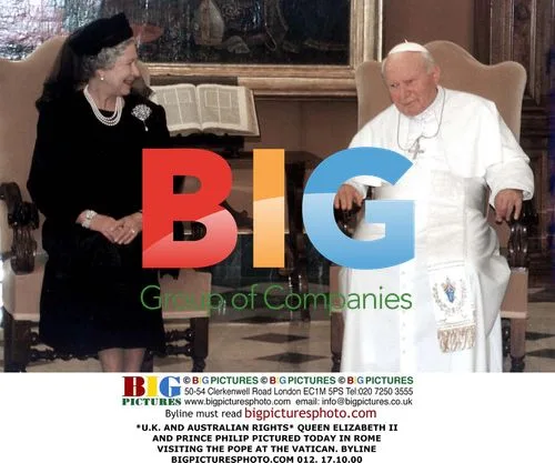 Queen Elizabeth II and Prince Philip visit the Pope in Rome