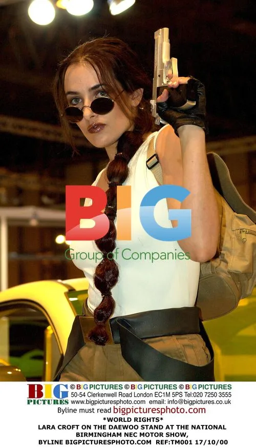 Lara Croft at the Birmingham Motor Show